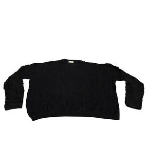 Coogi Authentic Black 3D Textured Knit Sweater Mens 3XL Made in Australia Cotton